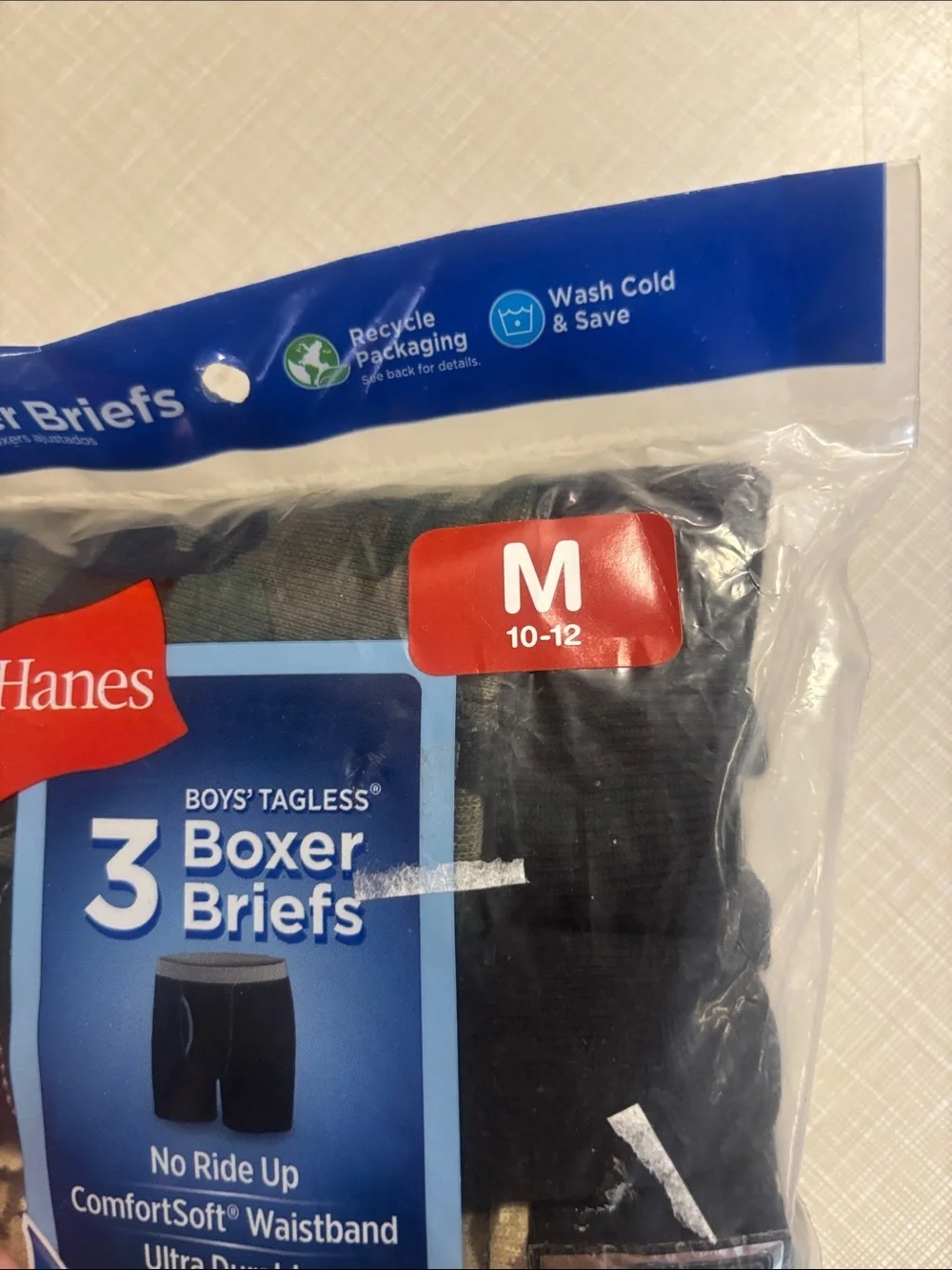 Hanes Boys Boxer Briefs - Black, Gray, Camo